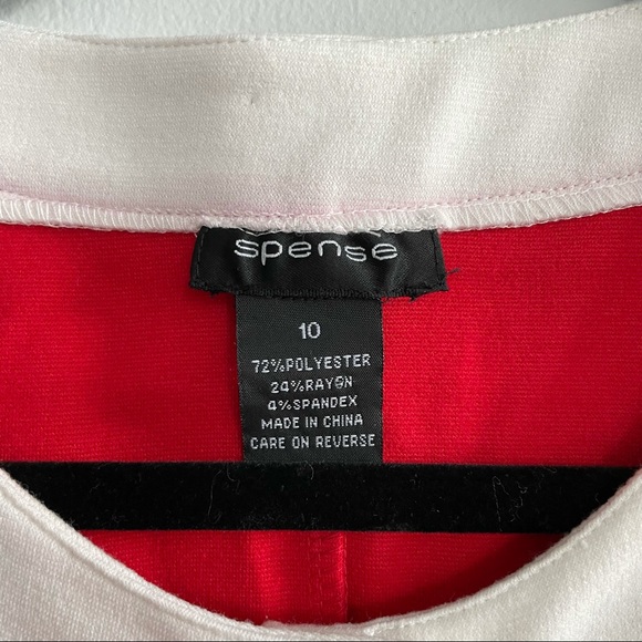 Vintage Spense Red Retro Dress Size 10 - Picture 4 of 7